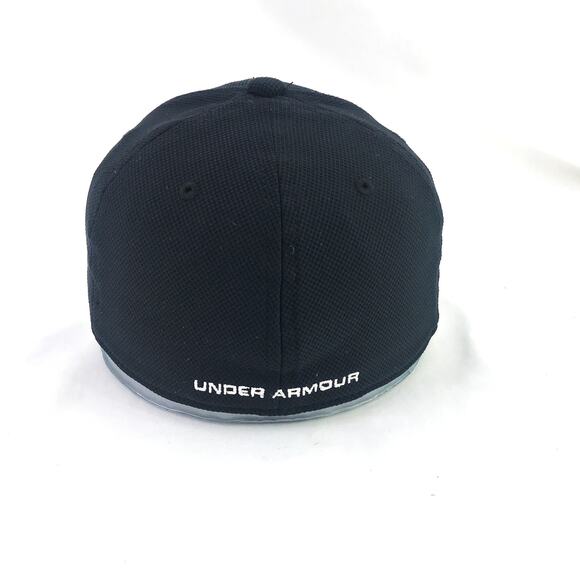 Under Armour Black YOUTH Baseball Hat Wicking Flex Fabric Small - Picture 3 of 5